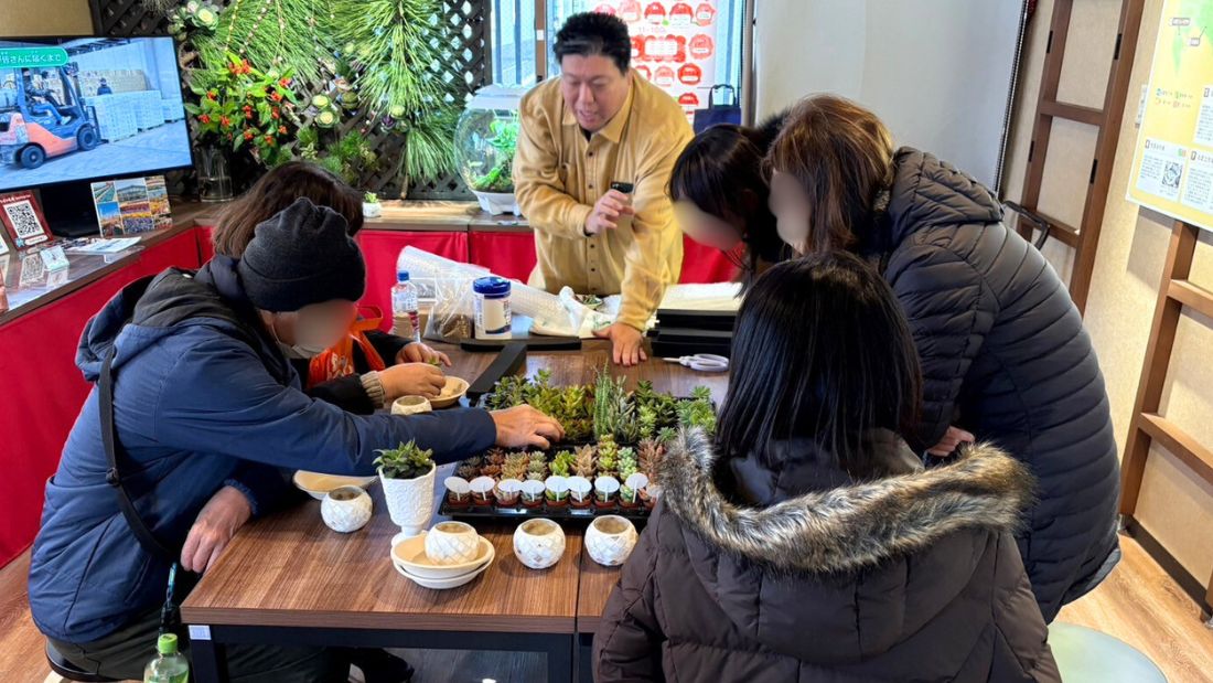 多肉植物寄せ植え体験