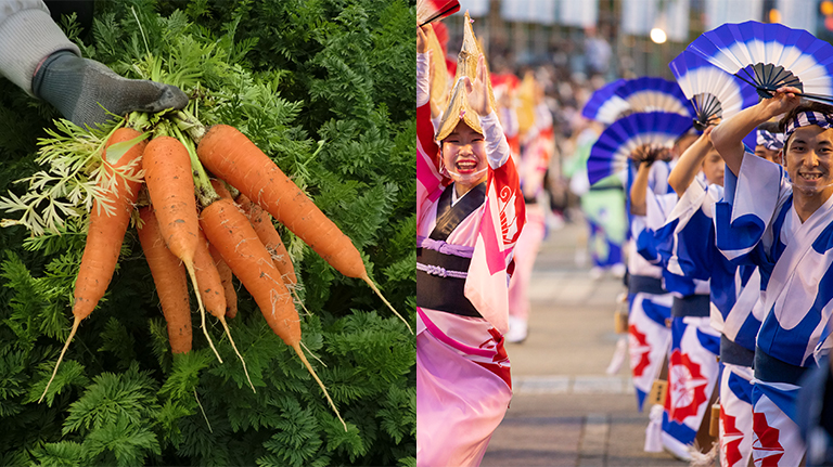 徳島県春にんじんフェア＆阿波踊り